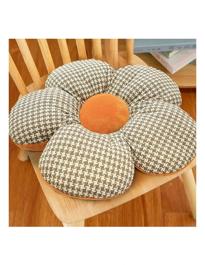 Flower Shaped Cushion Pillow in Orange image 7