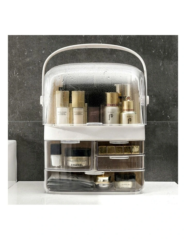 3 Tier Countertop Makeup Cosmetic Storage Organiser in White image 6