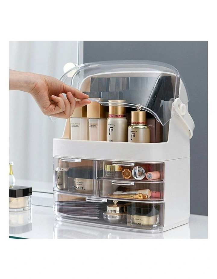 3 Tier Countertop Makeup Cosmetic Storage Organiser in White image 7