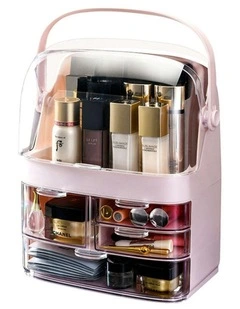 3 Tier Countertop Makeup Cosmetic Storage Organiser in Pink