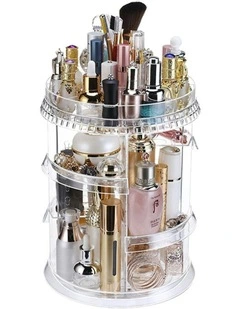 360 Degree Rotating Makeup Organiser in Clear