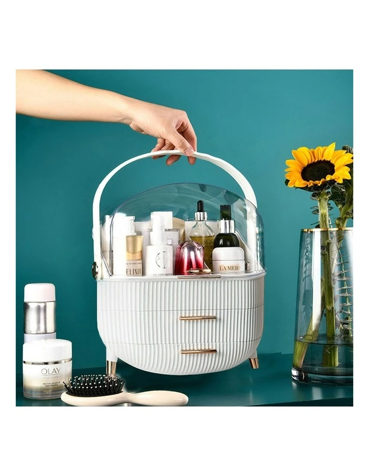 Countertop Makeup Cosmetic Storage Organiser 29cm in White image 4
