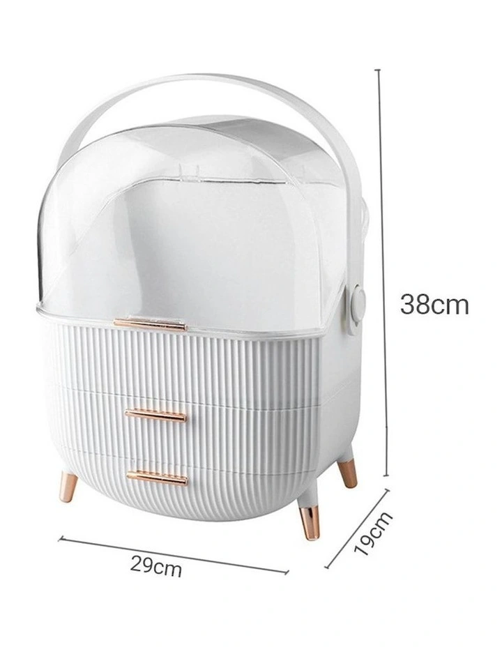 Countertop Makeup Cosmetic Storage Organiser 29cm in White image 6