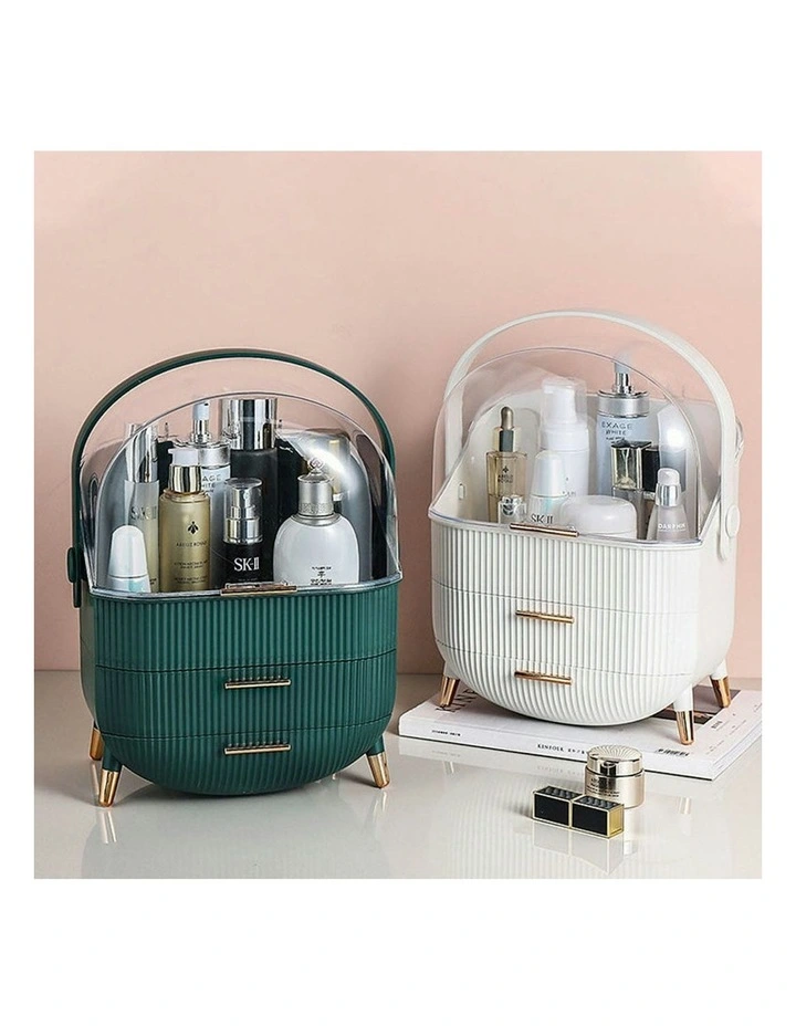 Cosmetic Jewelry Storage Organiser with Antler LED Light in White image 4