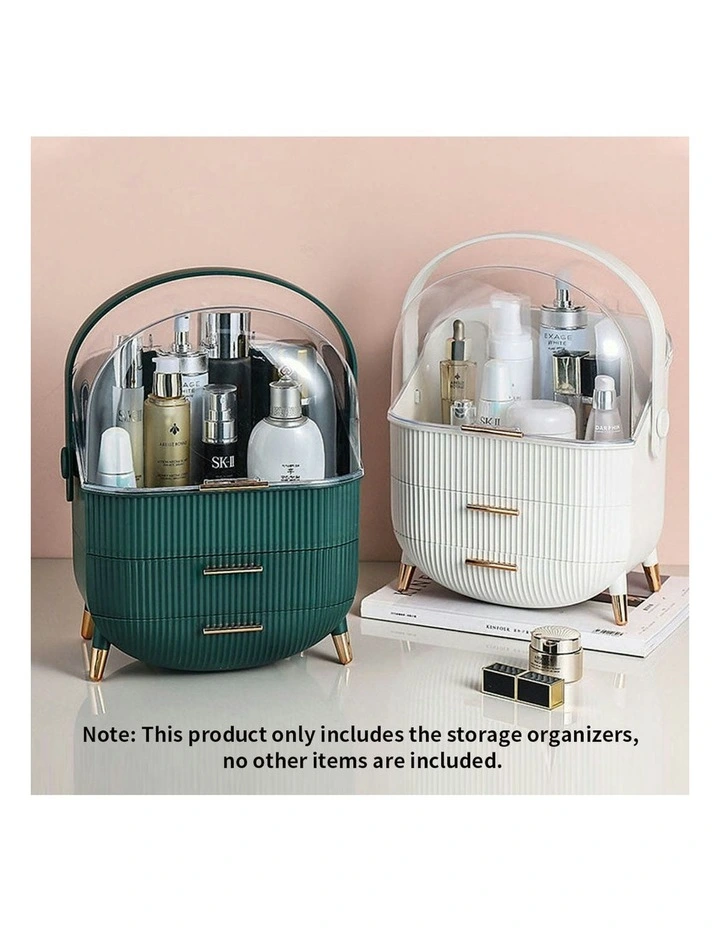 Cosmetic Jewelry Storage Organiser with Antler LED Light in White image 5