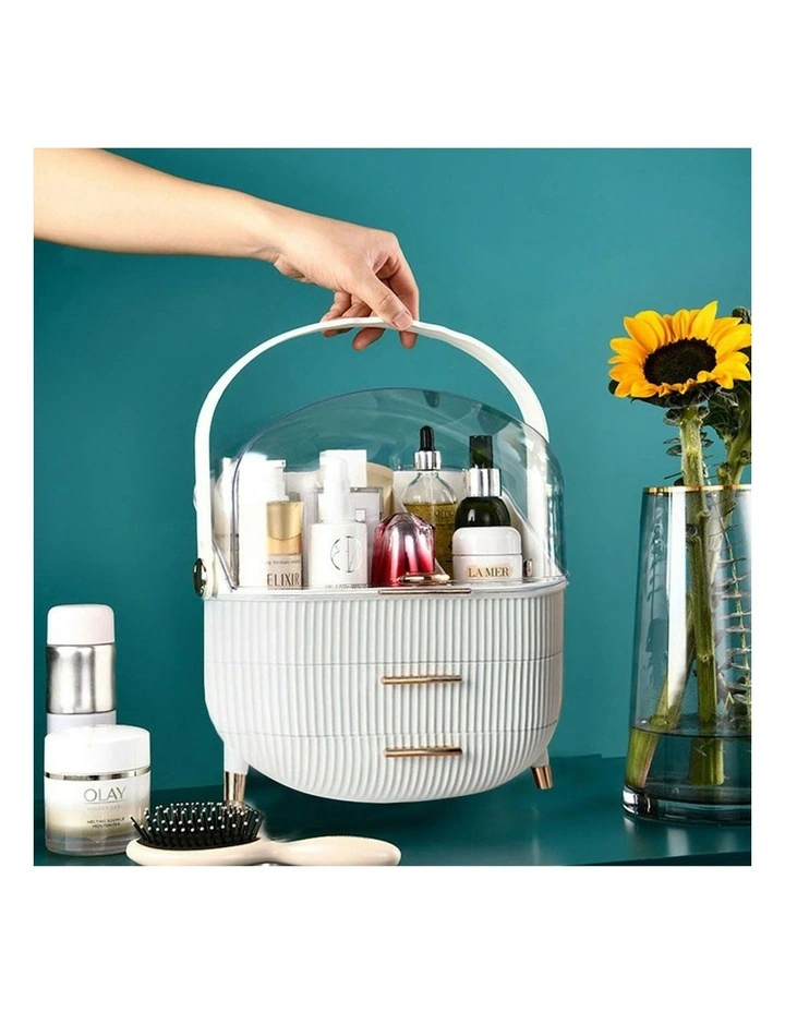 Cosmetic Jewelry Storage Organiser with Antler LED Light in White image 6