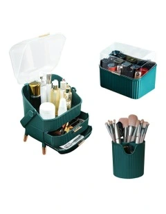 Cosmetic Jewelry Storage Organiser Set in Green