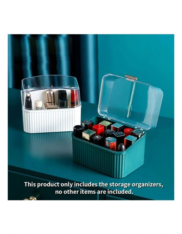 Cosmetic Jewelry Storage Organiser Set in Green image 3