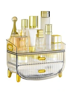 Makeup Skincare Storage Organizer With Drawer And Cabinet in Clear
