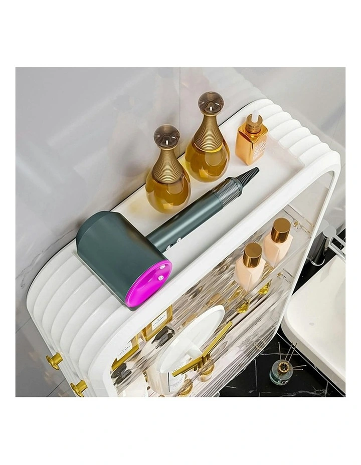 Multi Tier Cosmetic Storage in White image 5