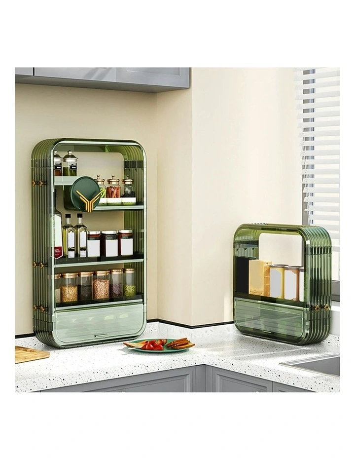 Multi Tier Cosmetic Storage in Green image 3