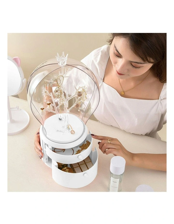 360 2 Layered Jewelry Storage Box in White image 3