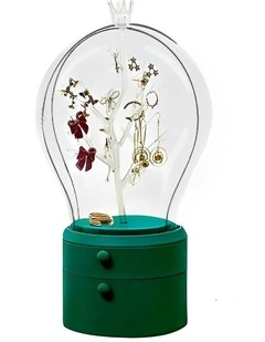 360 Degree 2 Layered Jewelry Storage Box in Green