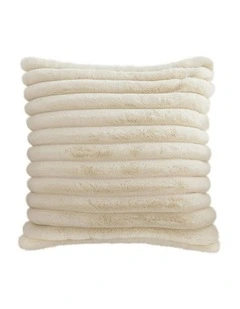 Fur Faux Rabbit Soft Decorative Covers Pack Cover Plush Pillow 45cm in Off White