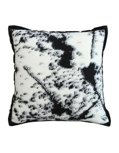 Throw Pillow  Black and White Leopard Thick Premium Polyester Fiber for Home Decor 50cm