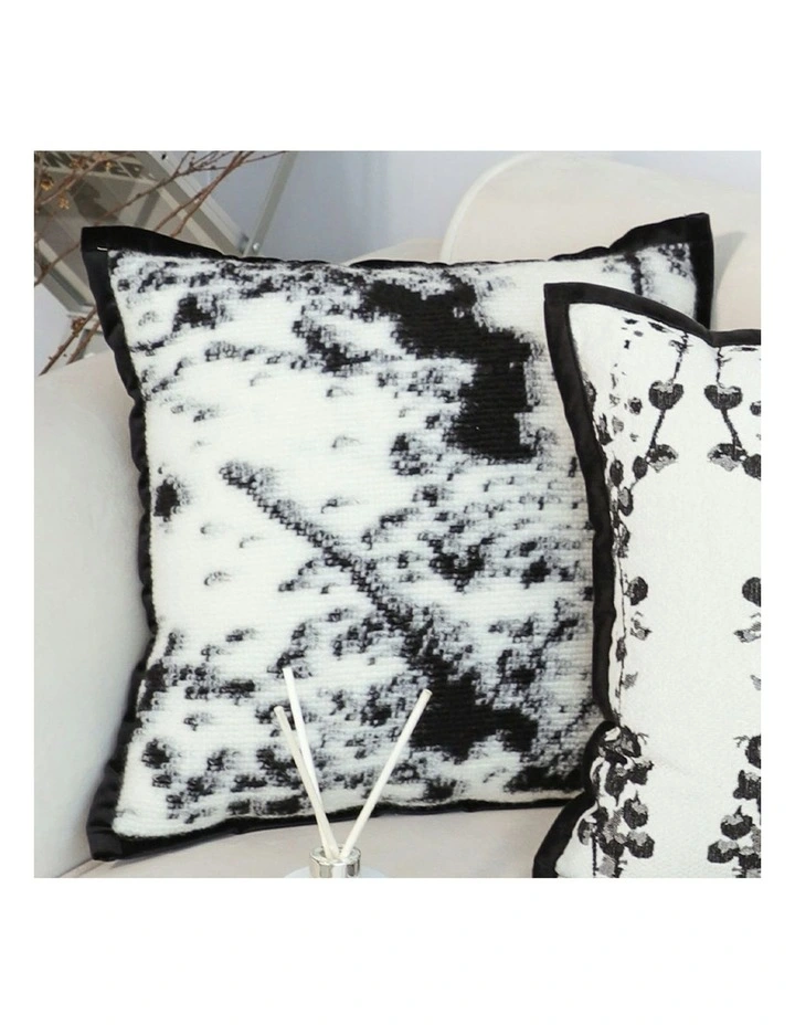 Throw Pillow  Black and White Leopard Thick Premium Polyester Fiber for Home Decor 50cm image 4