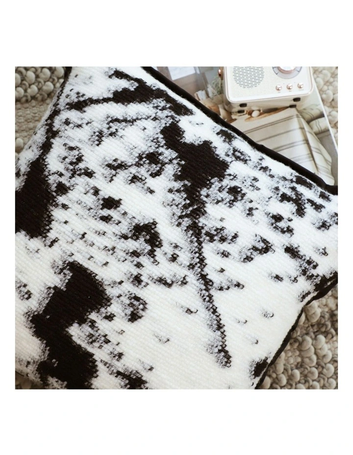 Throw Pillow  Black and White Leopard Thick Premium Polyester Fiber for Home Decor 50cm image 6