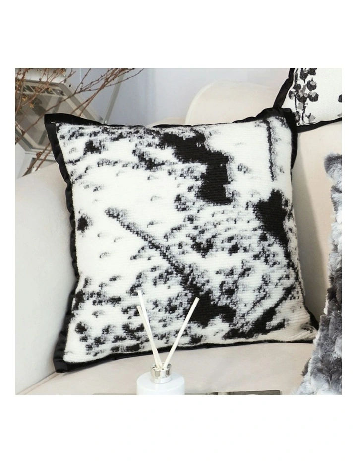 Throw Pillow  Black and White Leopard Thick Premium Polyester Fiber for Home Decor 50cm image 7