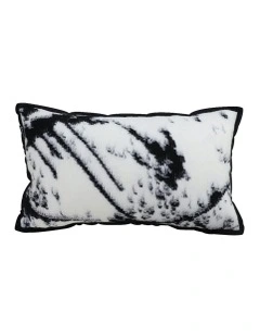 Throw Pillow  Black and White Leopard Thick Premium Polyester Fiber for Home Decor 35cm