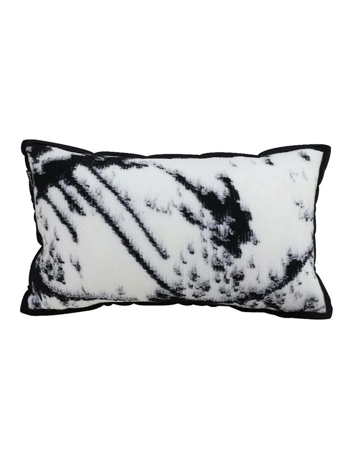 Throw Pillow  Black and White Leopard Thick Premium Polyester Fiber for Home Decor 35cm image 1