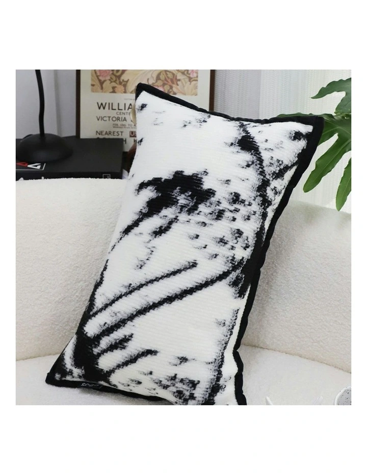 Throw Pillow  Black and White Leopard Thick Premium Polyester Fiber for Home Decor 35cm image 4