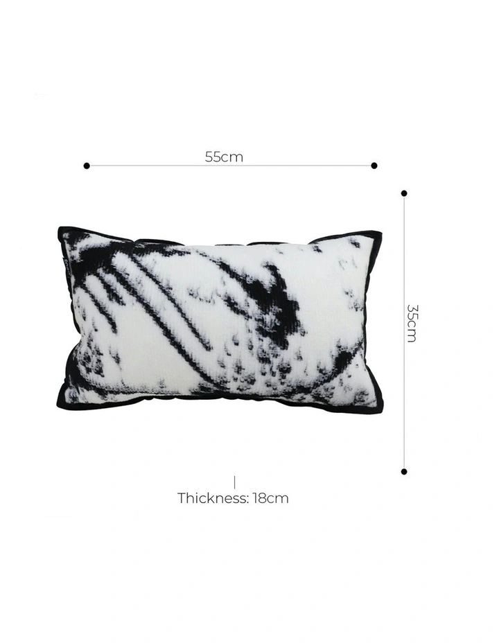 Throw Pillow  Black and White Leopard Thick Premium Polyester Fiber for Home Decor 35cm image 5