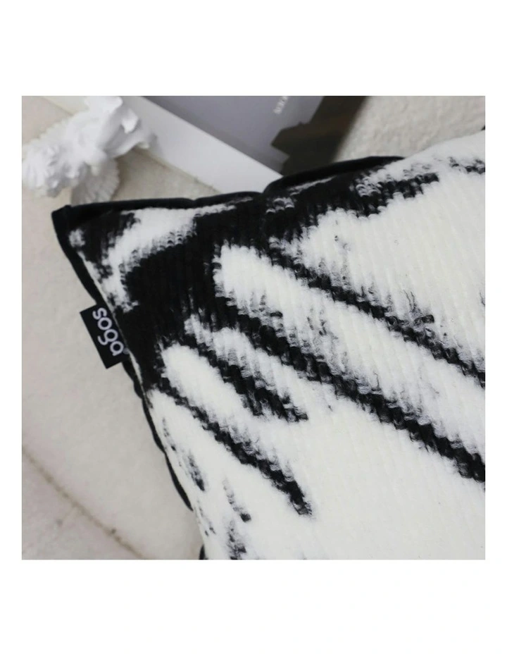 Throw Pillow  Black and White Leopard Thick Premium Polyester Fiber for Home Decor 35cm image 7