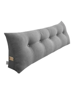Triangular Wedge Bed Pillow 150cm in Silver
