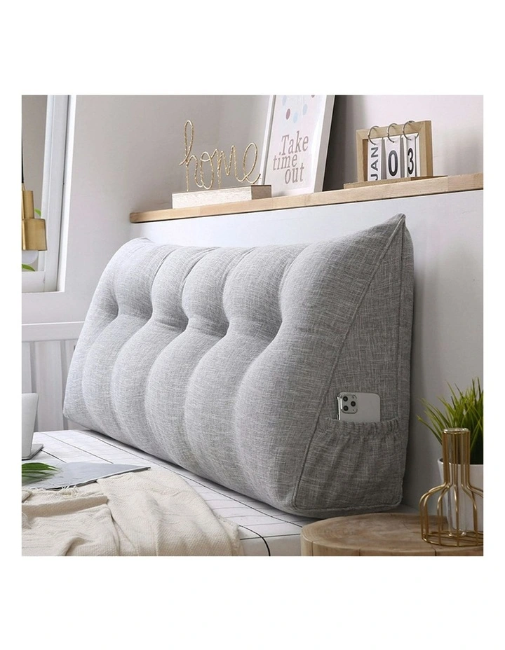 Triangular Wedge Bed Pillow 150cm in Silver image 6