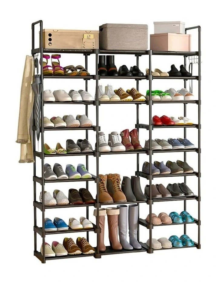 21-Shelf Tier Shoe Storage in Black image 1
