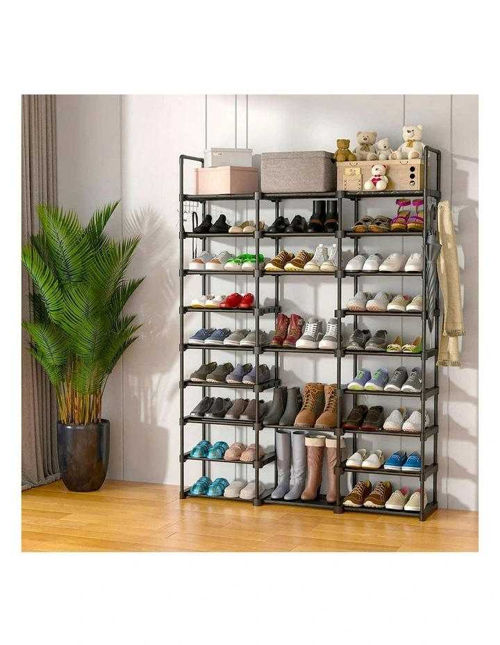 21-Shelf Tier Shoe Storage in Black image 4