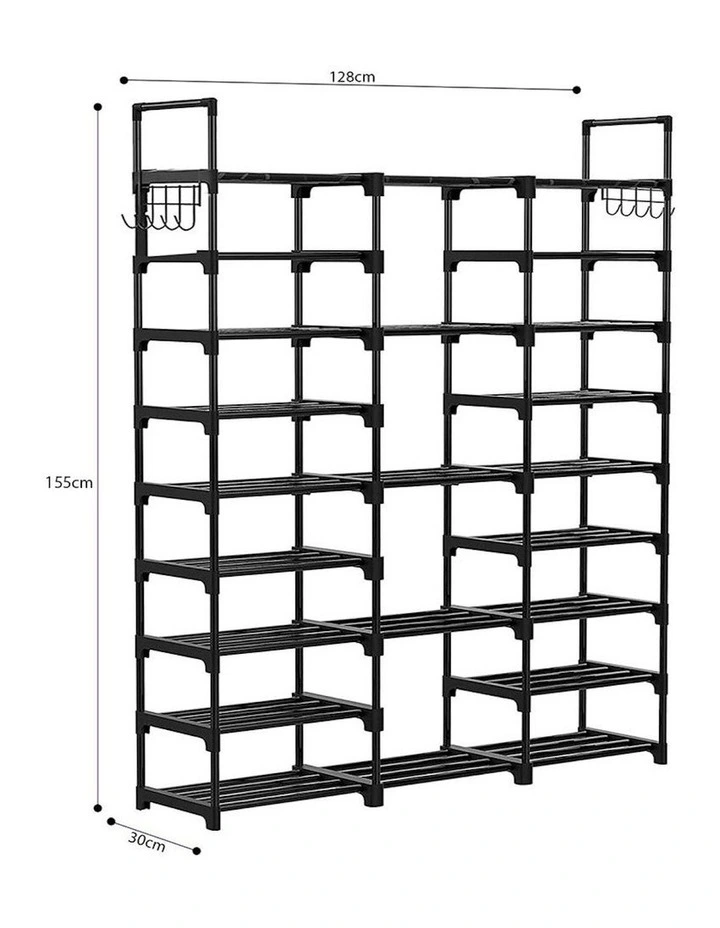 21-Shelf Tier Shoe Storage in Black image 6
