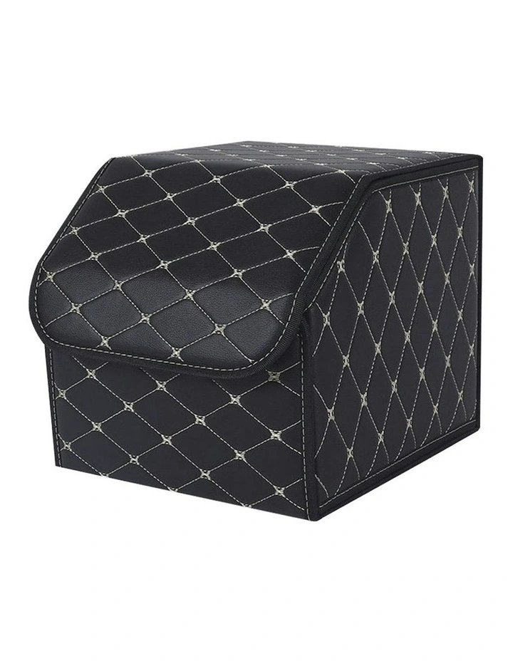 Leather Car Boot Organizer Box Small in Black image 1