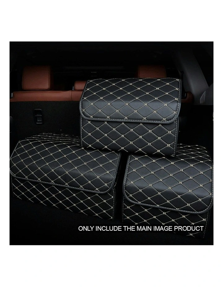 Leather Car Boot Organizer Box Small in Black image 3