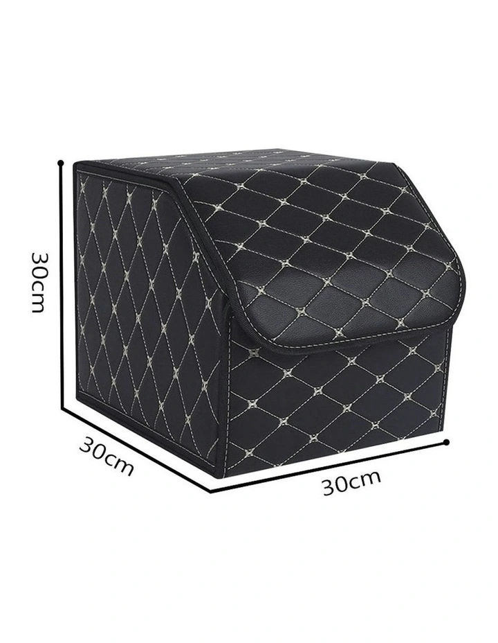 Leather Car Boot Organizer Box Small in Black image 4