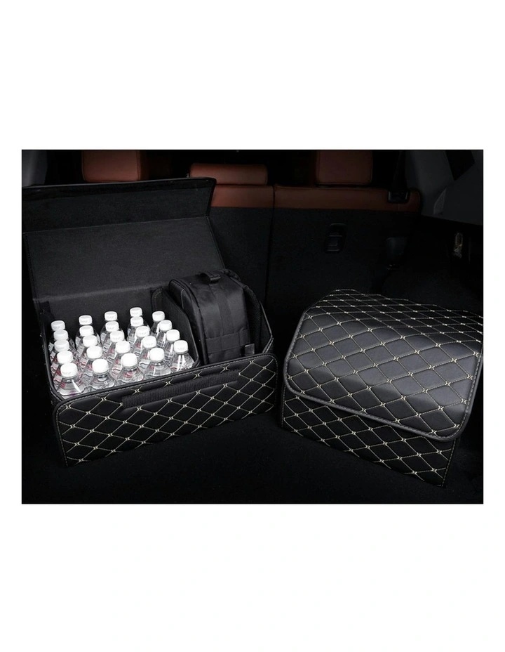 Leather Car Boot Organizer Box Small in Black image 7