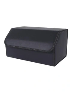 Leather Car Boot Organizer Box Large in Black