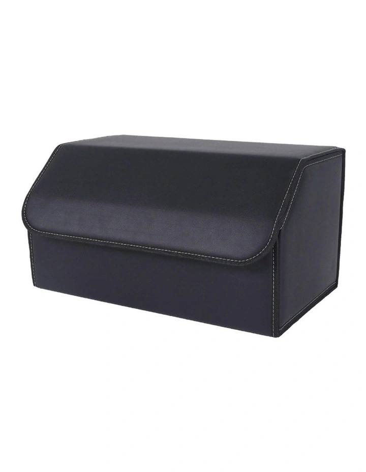 Leather Car Boot Organizer Box Large in Black image 1