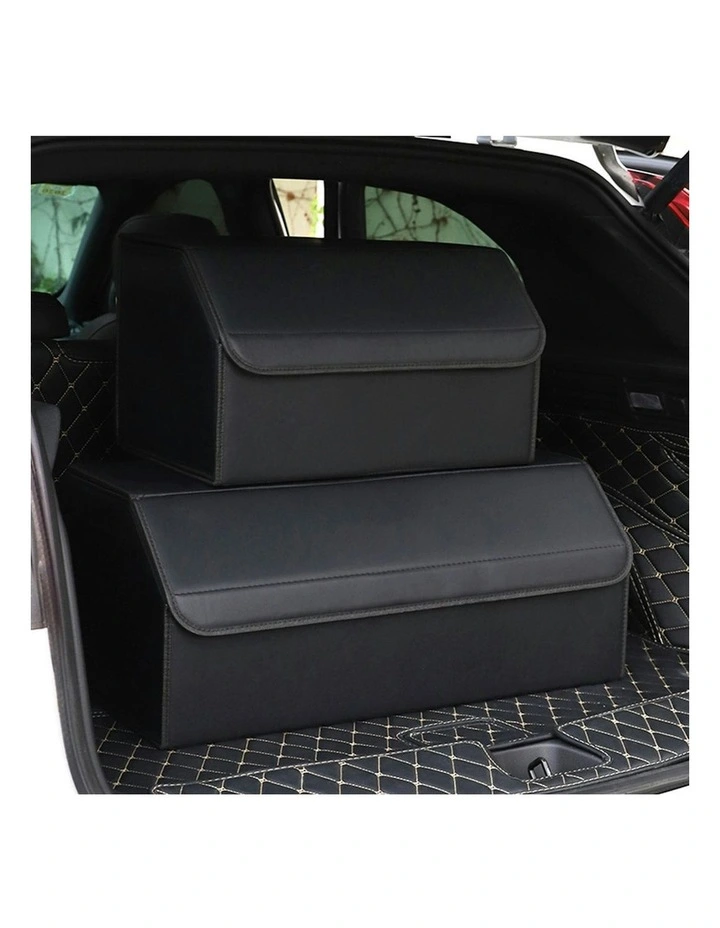 Leather Car Boot Organizer Box Large in Black image 4
