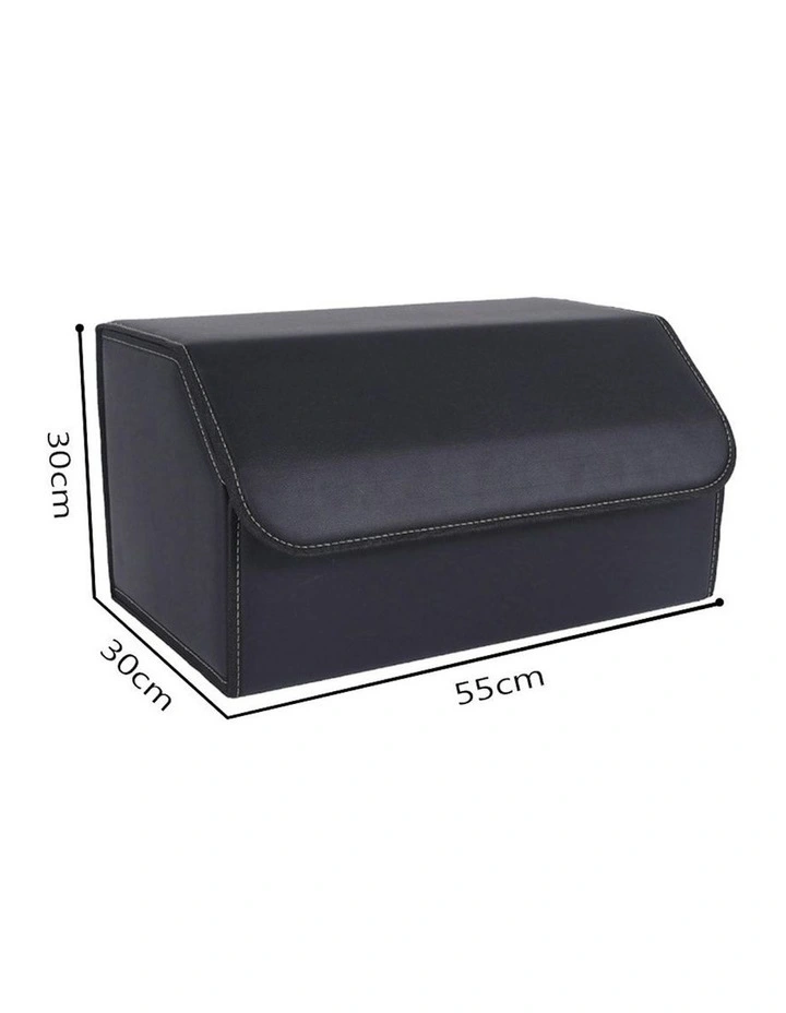 Leather Car Boot Organizer Box Large in Black image 7