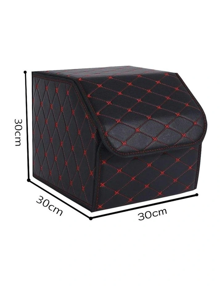 Leather Car Boot Organizer Box Small in Black image 2