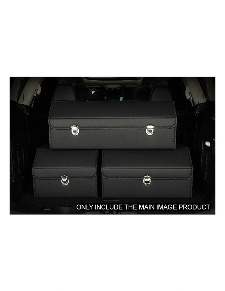 Car Boot Organizer Box With Lock Large in Black image 3