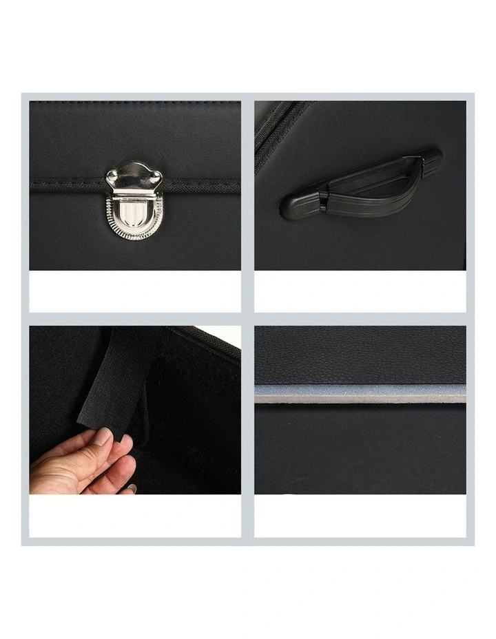 Car Boot Organizer Box With Lock Large in Black image 7