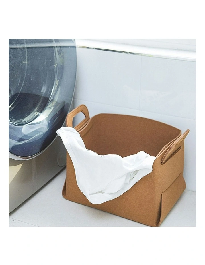Small Size Foldable Storage Bag in Coffee image 2