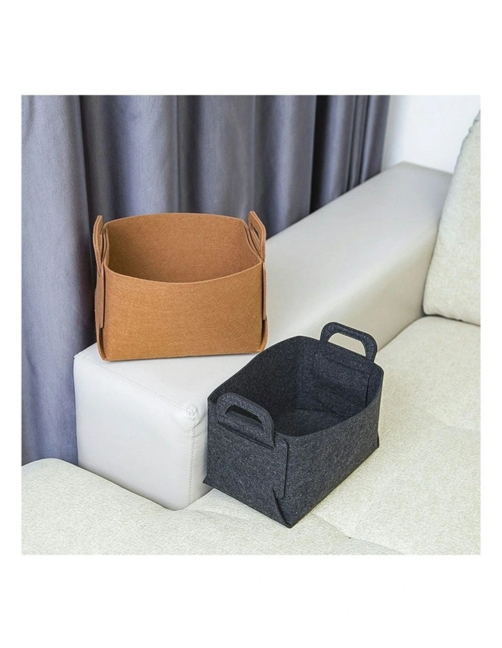 Small Size Foldable Storage Bag in Coffee image 4