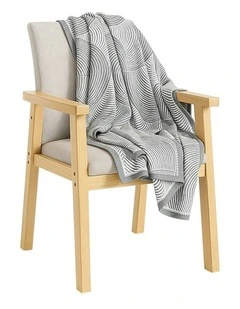 Geometric Swirl Polyester Throw Blanket 130x180cm in Charcoal Gray