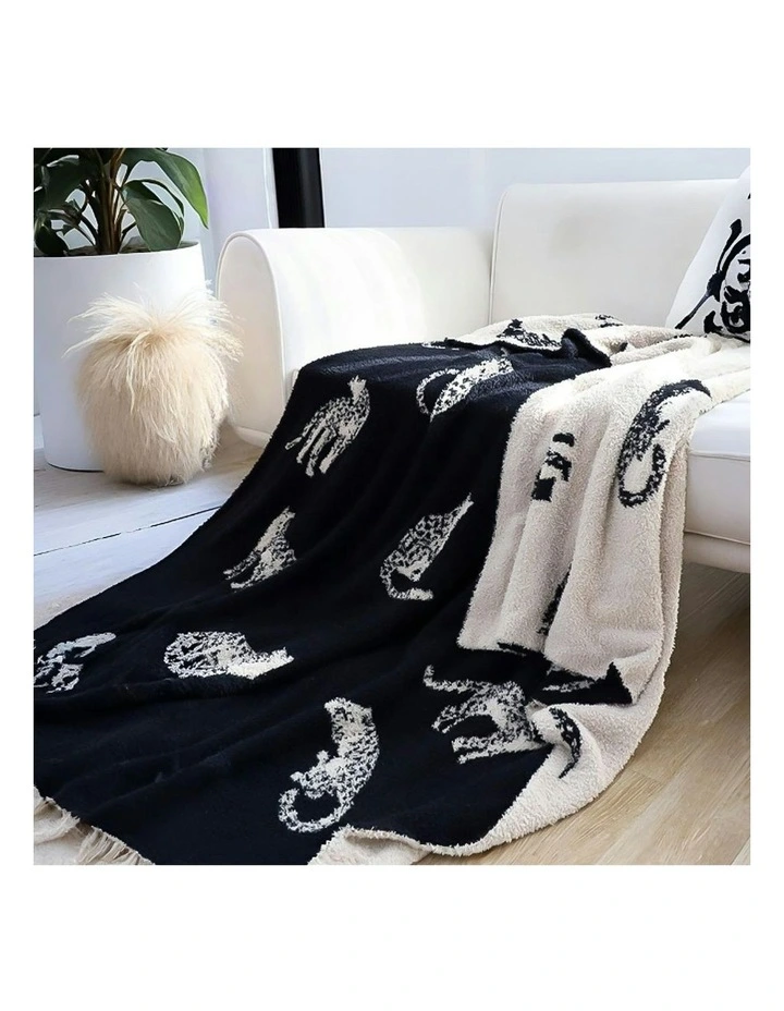 Animal Print Throw Blanket 130x180cm in Multi image 4