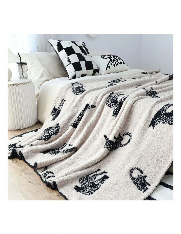 Animal Print Throw Blanket 130x180cm in Multi image 6