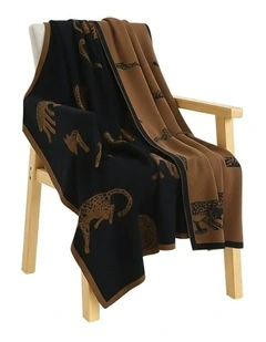 Animal Print Throw Blanket 130x180cm in Multi