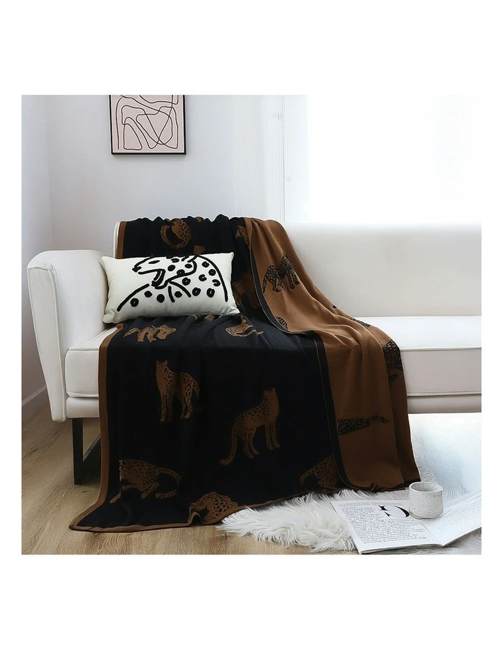 Animal Print Throw Blanket 130x180cm in Multi image 2